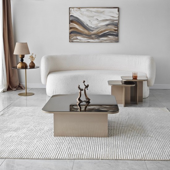 Coffee Table Set Jazz - Beige, Bronze Beige
Bronze Hanah Home Coffee Table Set Jazz - Beige, Bronze Beige
Bronze