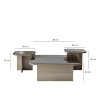 Hanah Home Coffee Table Set Jazz - Beige, Bronze Beige
Bronze