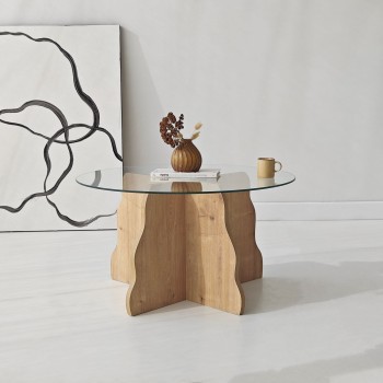 Coffee Table Butterfly - Sapphire Oak, Transparent Sapphire Oak
Transparent