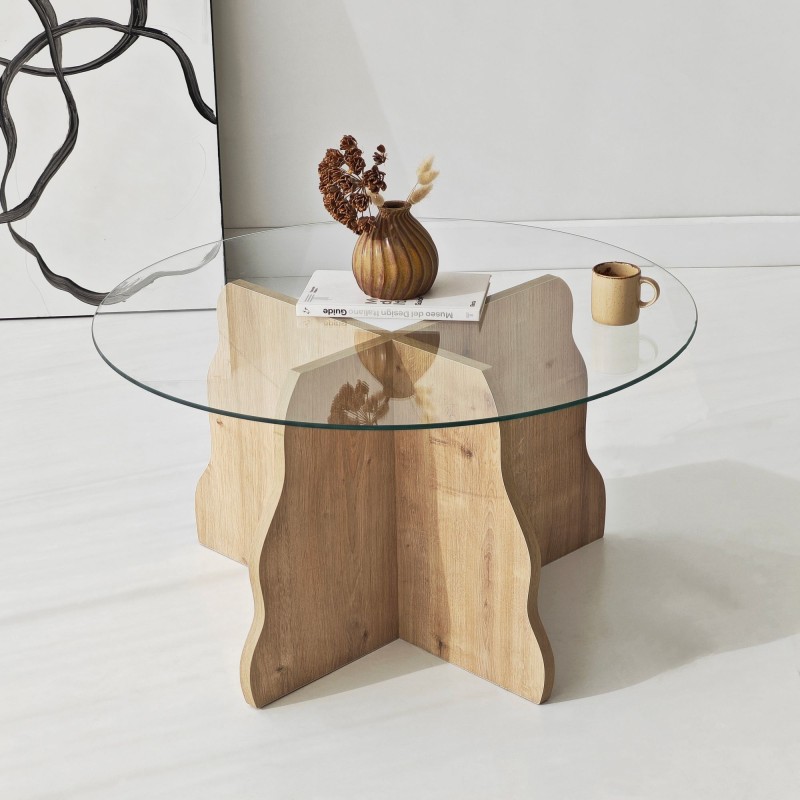 Coffee Table Butterfly - Sapphire Oak, Transparent Sapphire Oak
Transparent