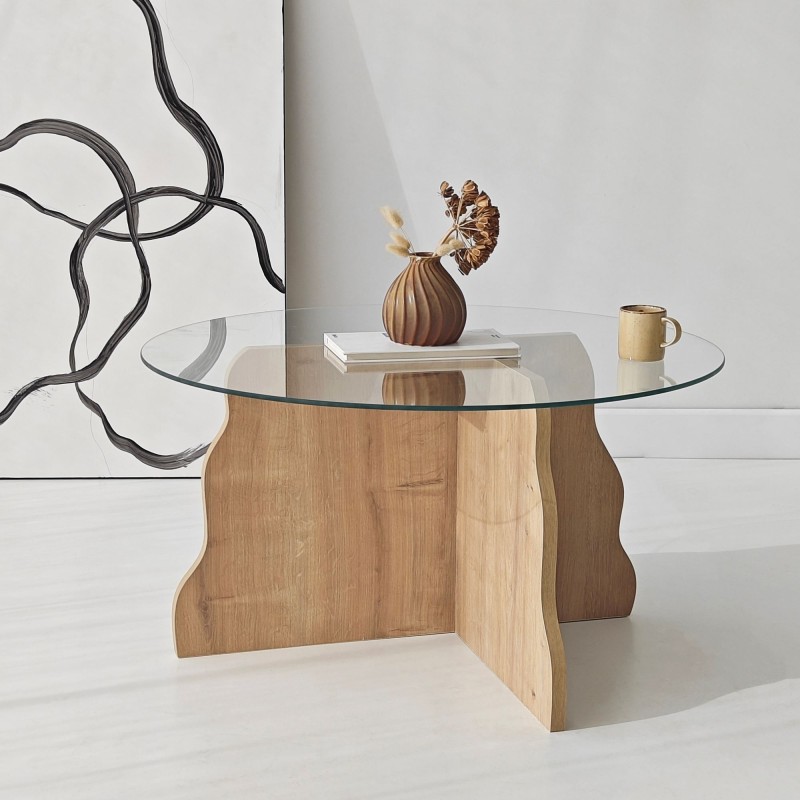 Coffee Table Butterfly - Sapphire Oak, Transparent Sapphire Oak
Transparent