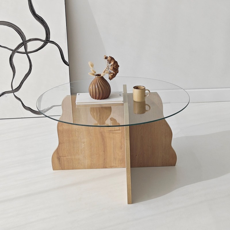 Coffee Table Butterfly - Sapphire Oak, Transparent Sapphire Oak
Transparent