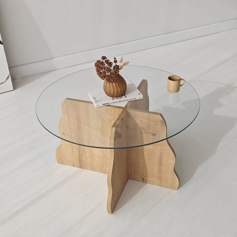 Coffee Table Butterfly - Sapphire Oak, Transparent Sapphire Oak
Transparent