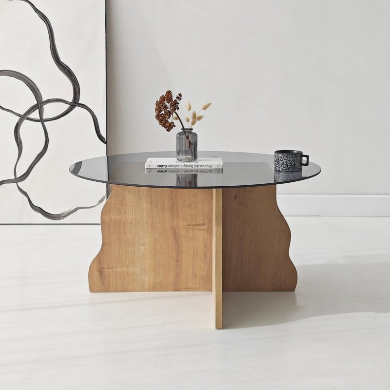 Coffee Table Butterfly - Sapphire Oak, Fume Sapphire Oak
Fume