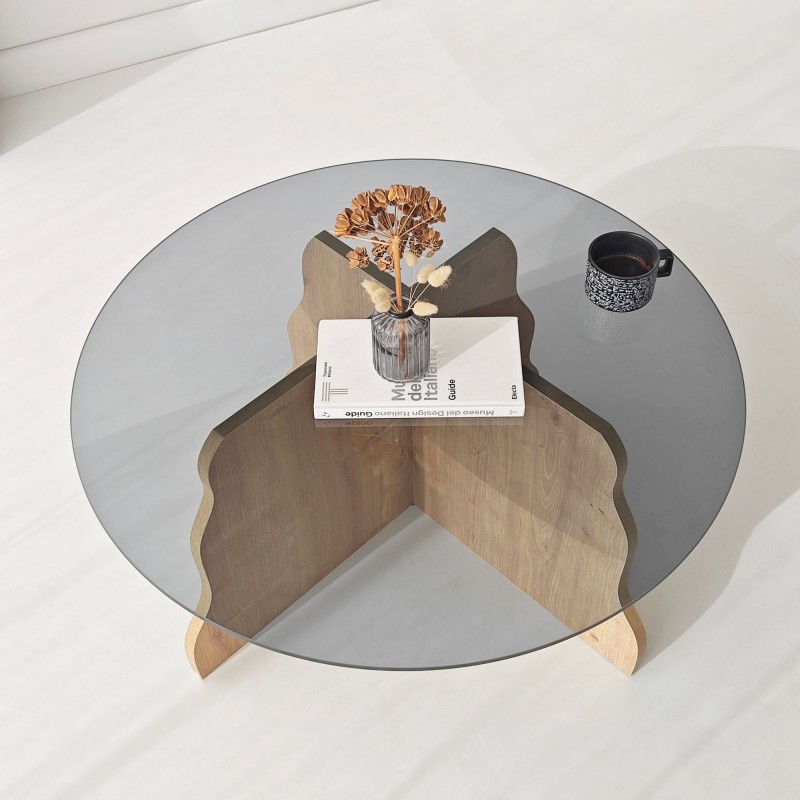 Coffee Table Butterfly - Sapphire Oak, Fume Sapphire Oak
Fume