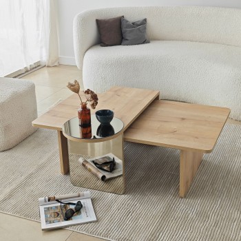 Coffee Table Set Luna 2 - Bronzie, Sapphire Oak Bronzie
Saphhire Oak