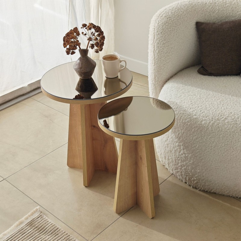 Side Table Set Luna 2 - Bronzie, Sapphire Oak Bronzie
Saphhire Oak