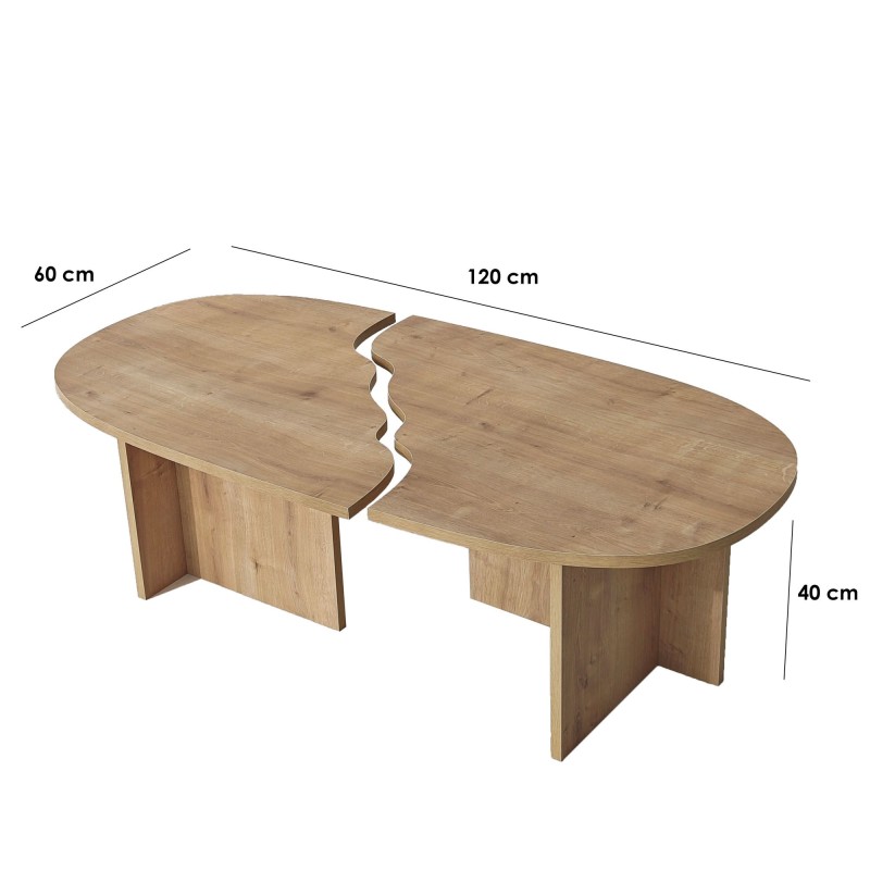 Coffee Table Missisipi - Sapphire Oak Sapphire Oak