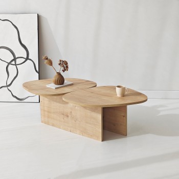 Coffee Table Stones - Sapphire Oak Sapphire Oak