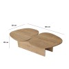 Coffee Table Stones - Sapphire Oak Sapphire Oak