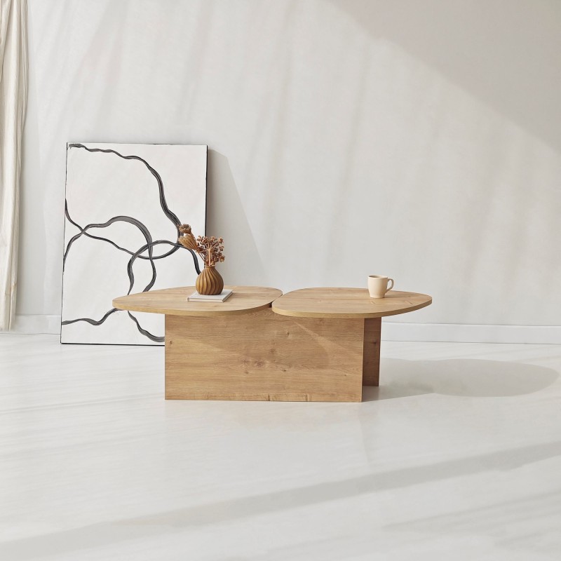 Coffee Table Stones - Sapphire Oak Sapphire Oak