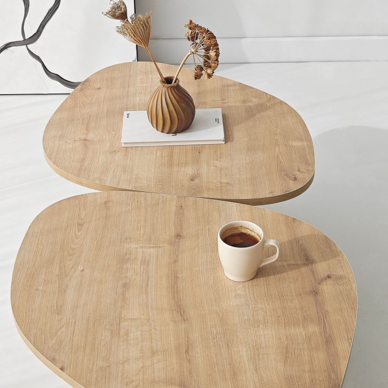 Coffee Table Stones - Sapphire Oak Sapphire Oak
