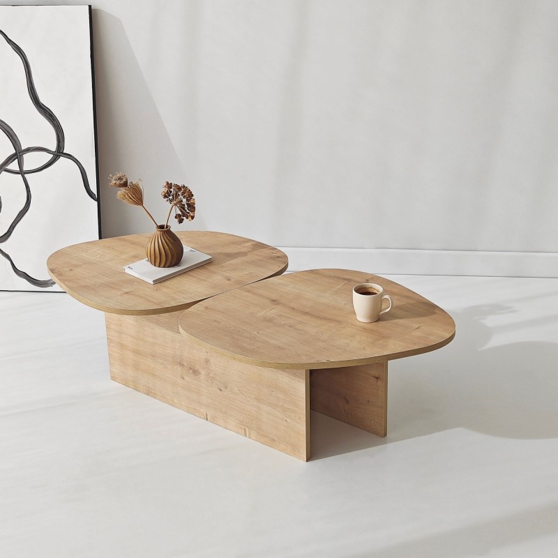 Coffee Table Stones - Sapphire Oak Sapphire Oak