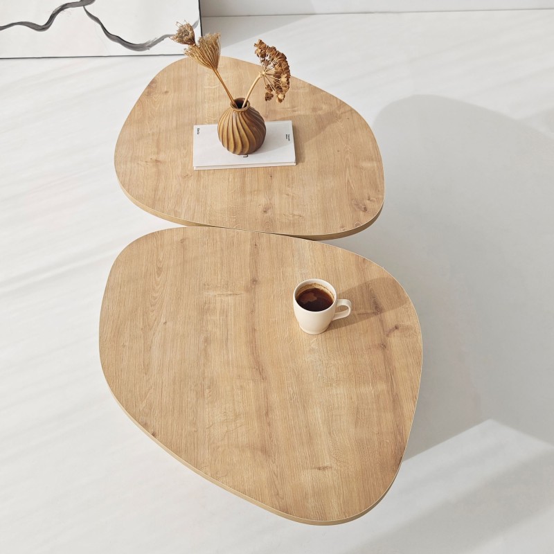 Coffee Table Stones - Sapphire Oak Sapphire Oak