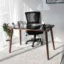 Study Desk Cozy Çalışma Masası Ahşap Temperli Cam Walnut