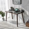 Study Desk Cozy Çalışma Masası Ahşap Temperli Cam Walnut