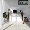 Study Desk Cozy Çalışma Masası Ahşap Temperli Cam Walnut