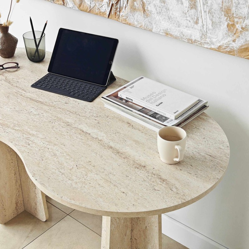 Study Desk Infini - Travertine Travertine