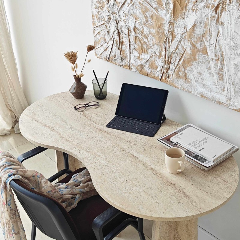 Study Desk Infini - Travertine Travertine