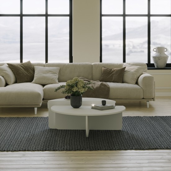 Coffee Table Podium - White White Coffee Table Podium - White White
