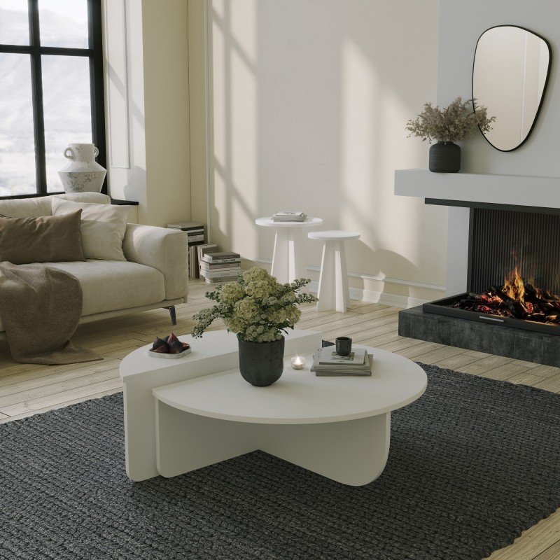 Coffee Table Podium - White White