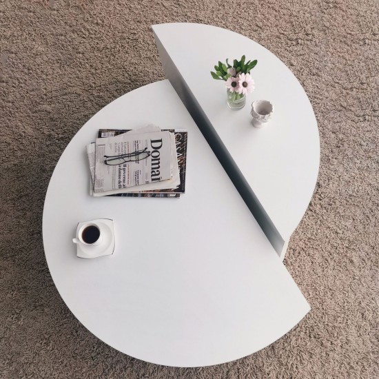 Coffee Table Podium - White White Coffee Table Podium - White White