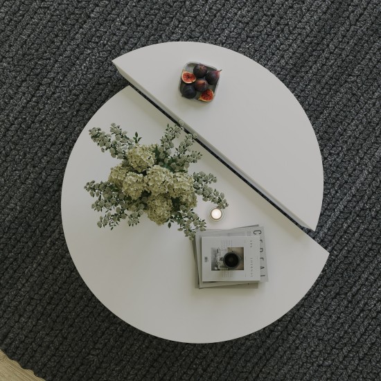 Coffee Table Podium - White White Coffee Table Podium - White White
