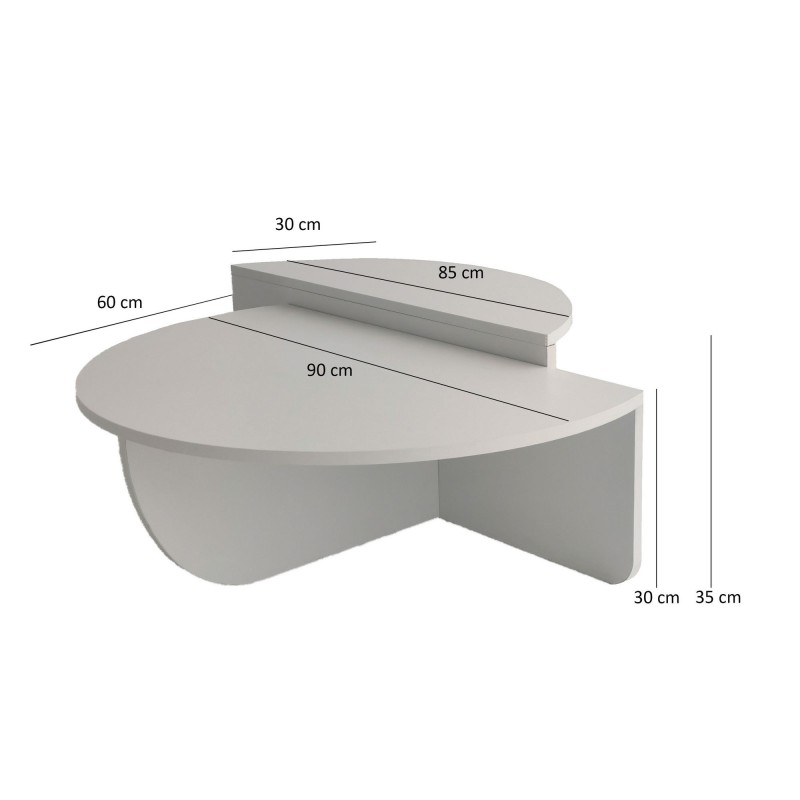 Coffee Table Podium - White White