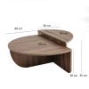 Coffee Table Podium - Walnut Walnut