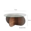 Coffee Table Bubble - Walnut Walnut