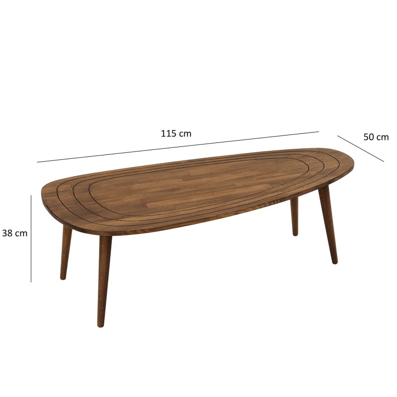 Hanah Home Coffee Table Sweet - Walnut Walnut