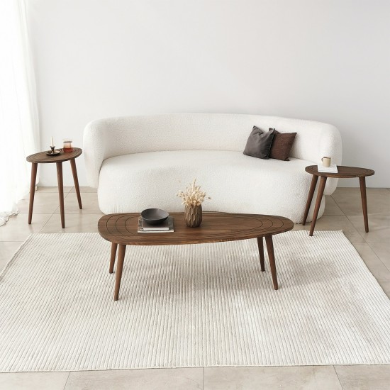 Coffee Table Sweet - Walnut Walnut Hanah Home Coffee Table Sweet - Walnut Walnut
