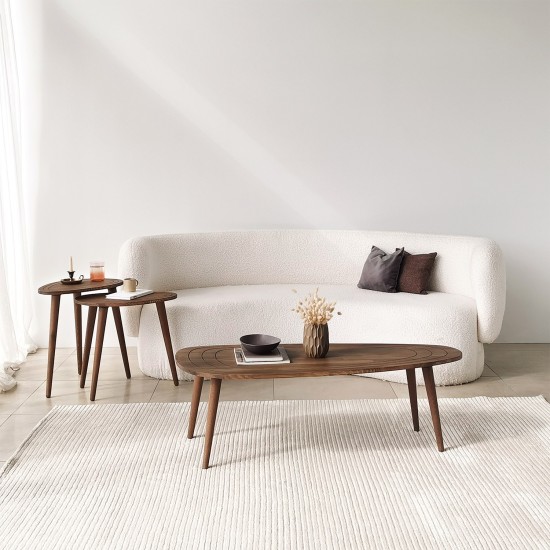 Coffee Table Sweet - Walnut Walnut Hanah Home Coffee Table Sweet - Walnut Walnut