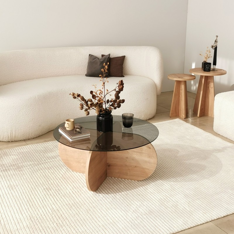 Coffee Table Bubble - Sapphire Oak, Fume Oak
Fume