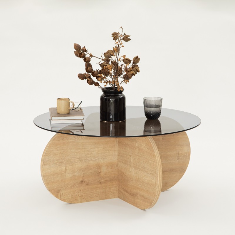 Coffee Table Bubble - Sapphire Oak, Fume Oak
Fume