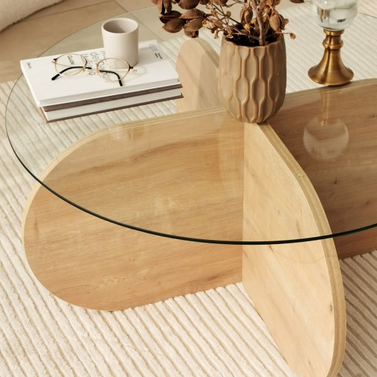 Τραπέζι Σαλονιού Bubble - Καπνιστός Δρυς - 75x75x35εκ Τραπέζι Σαλονιού Bubble - Καπνιστός Δρυς - 75x75x35εκ