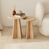 Hanah Home Nesting Table (2 Pieces) Mushroom - Sapphire Oak Sapphire Oak