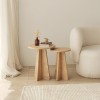 Hanah Home Nesting Table (2 Pieces) Mushroom - Sapphire Oak Sapphire Oak