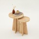 Hanah Home Nesting Table (2 Pieces) Mushroom - Sapphire Oak Sapphire Oak