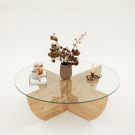 Coffee Table Lily - Sapphire Oak Sapphire Oak
