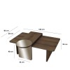 Coffee Table Set Luna 2 - Bronzie, Walnut Bronzie
Walnut