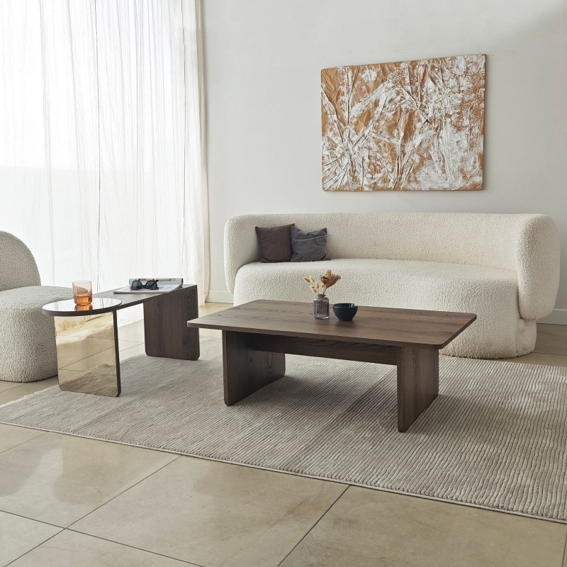 Coffee Table Set Luna 2 - Bronzie, Walnut Bronzie
Walnut