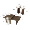 Coffee Table Set Luna 4 - Bronzie, Walnut Bronzie
Walnut
