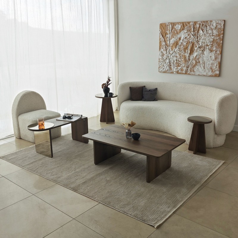 Coffee Table Set Luna 4 - Bronzie, Walnut Bronzie
Walnut