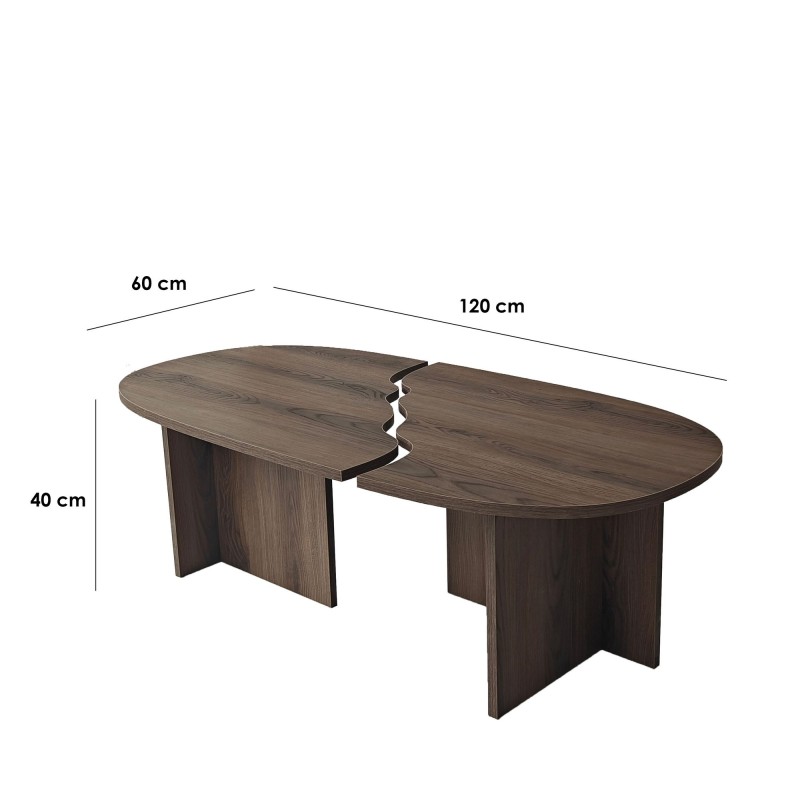 Coffee Table Missisipi - Walnut Walnut