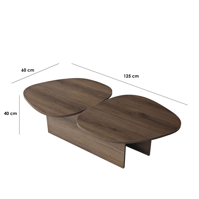 Coffee Table Stones - Walnut Walnut