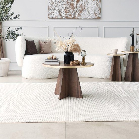 Coffee Table Mushroom - Gold, Walnut v2 Gold
Walnut