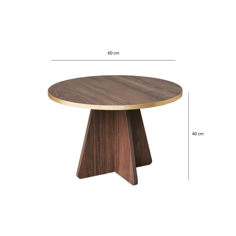 Coffee Table Mushroom - Gold, Walnut v2 Gold
Walnut