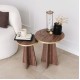 Coffee Table Set Mushroom 2 - Gold, Walnut Gold
Walnut