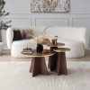 Coffee Table Set Mushroom 2 - Gold, Walnut Gold
Walnut